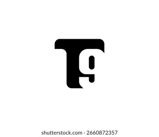 Logotipo de la letra T y espacio negativo número 9. Adecuado para logotipos de empresas que operan en el sector deportivo.