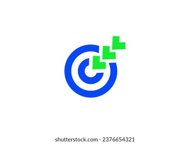 Letra de logotipo T y flecha de destino, Premium de plantilla de logotipo minimalista y moderno. FIle editable