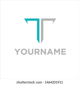 Logo Letter T Tt Minimalis Elegant Stock Vector (Royalty Free ...