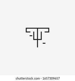  logo letter T and u with a unique design