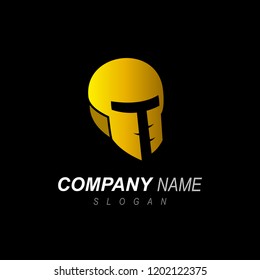 logo letter t, war helmet logo + viking warrior icon
