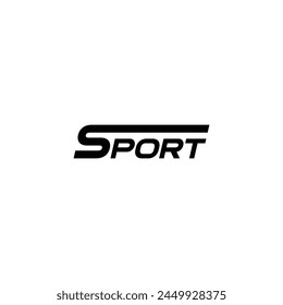 Logo letter text sport simple minimalist with blank background