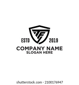logo letter TF, with a triangle design. abstract logo. modern template