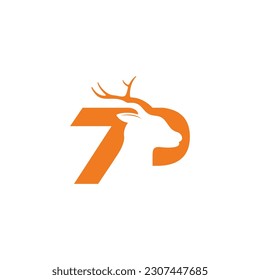 Logo Letter TP with Orange Deer