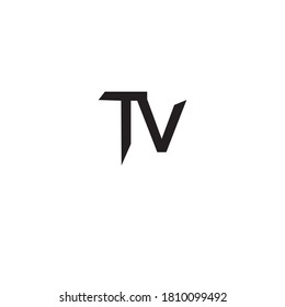 logo letter TV monogram with black colors