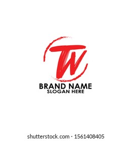 logo letter tw modern vector design