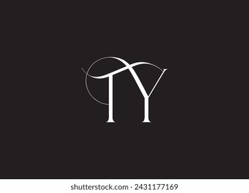 Logo letter TY with two different sides. 