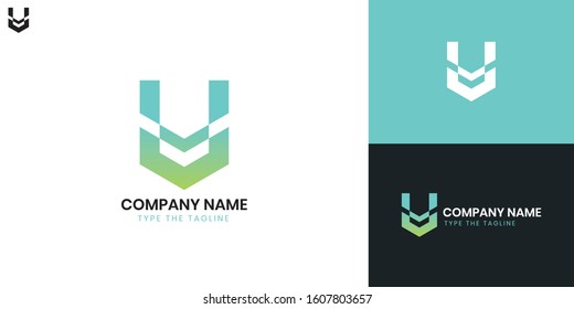 Logo Letter U - All elements on this template are editable with vector software.