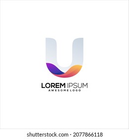 Logo Letter U Colorful Gradient Template
