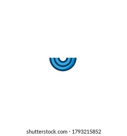 Logo de la letra U. Plantilla de diseño
