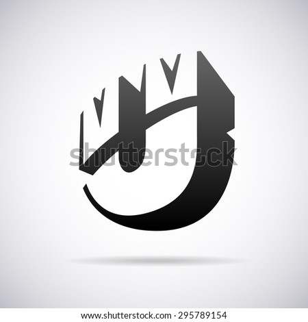 Logo Letter U Design Template Stock Vector Royalty Free 295789154