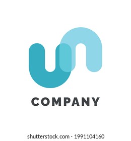 
Logo letter U N. Simple and modern design. Vector logo design
