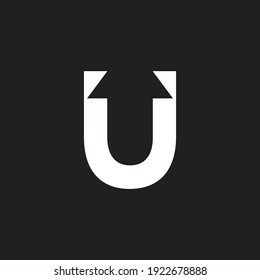 logo letter U white colour