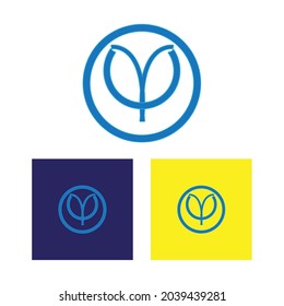 logo letter u and y for a product brand or initials of a company