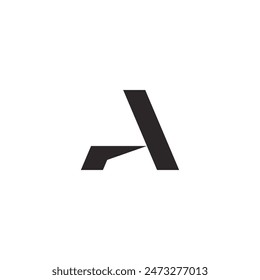 Logo carta Un diseño único con fondo en blanco