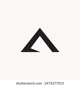 Logo carta Un diseño único con fondo en blanco