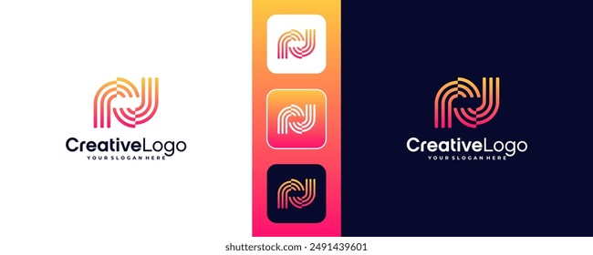 carta del logotipo con diseños únicos colección de Vector