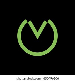 Logo letter V with circle