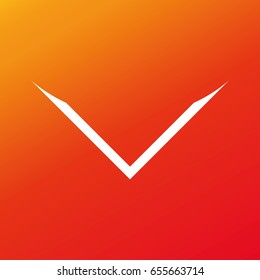 Logo letter V with gradation vector