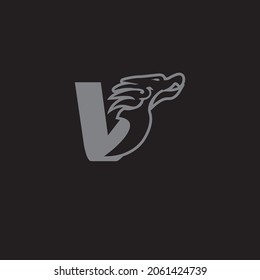 logo letter V. illustration of the symbol of a bird with the shape of the letter V in White.