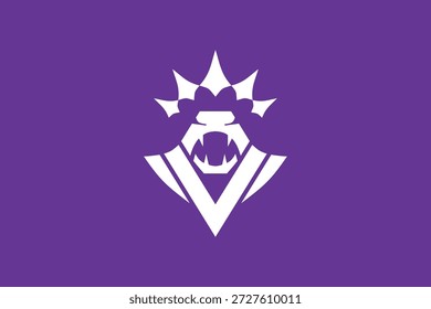 um logotipo com a letra V na cobra coroada rei