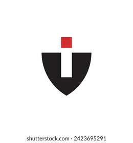 Letra de logotipo V o elemento de plantilla de diseño de escudo