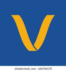 Logo letter v, vector symbol
