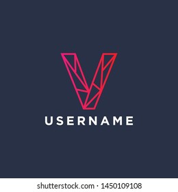 Logo Letter V Vector Template Eps.10