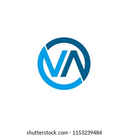 Logo letter VA on isolated white background