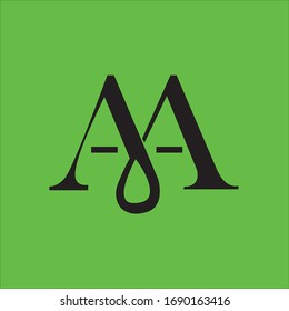 Ilustración vectorial de letra con logotipo