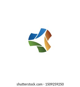 logo letter vector Letter A in pleasant colors