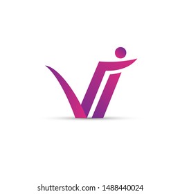 Logo letter VI vector illustration. Use for business company, logo letter, logo company.