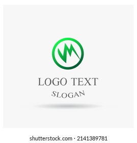Logo letter VM monogram icon for company