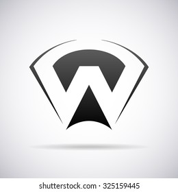 Logo or letter W.