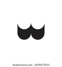 Logo letter W abstract design template element