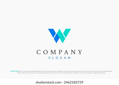 logo letter w abstract modern business