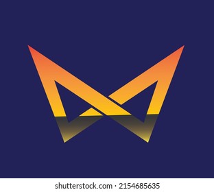 Logo Letter A W Abstrak