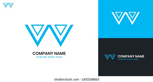 Logo Letter W - All elements on this template are editable with vector software.