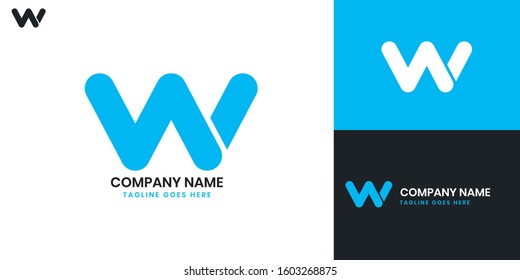 Logo Letter W - All elements on this template are editable with vector software.