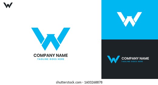 Logo Letter W - All elements on this template are editable with vector software.