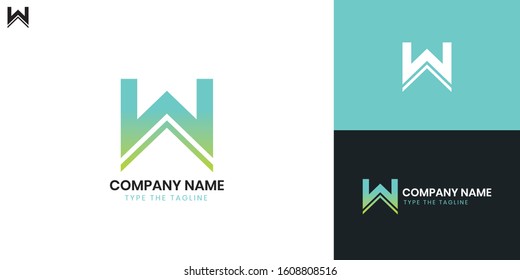 Logo Letter W - All elements on this template are editable with vector software.