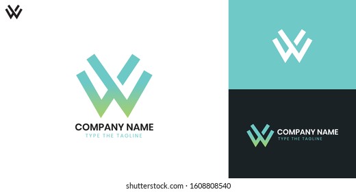 Logo Letter W - All elements on this template are editable with vector software.
