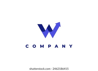 logo letter w arrow business modern