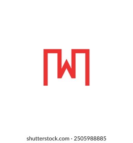 Logo letter W with blank background