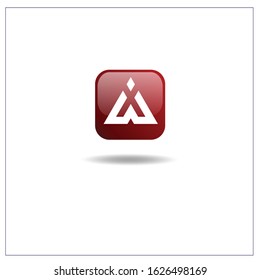 Logo Letter W can be used for application icons. with a red gradient color.