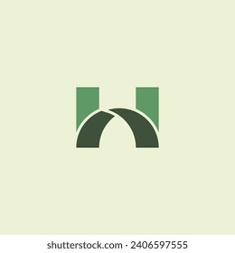 Logo letter W capital leaf with blank background