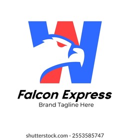 Logo Letter W Eagle ,Logo For Transportation,Delivery,Shipping and Express Delivery Business