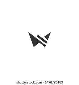 logo letter w geometric triangle
