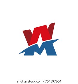 logo from letter w and m formed from the letter a