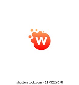 logo letter W on isolated white background